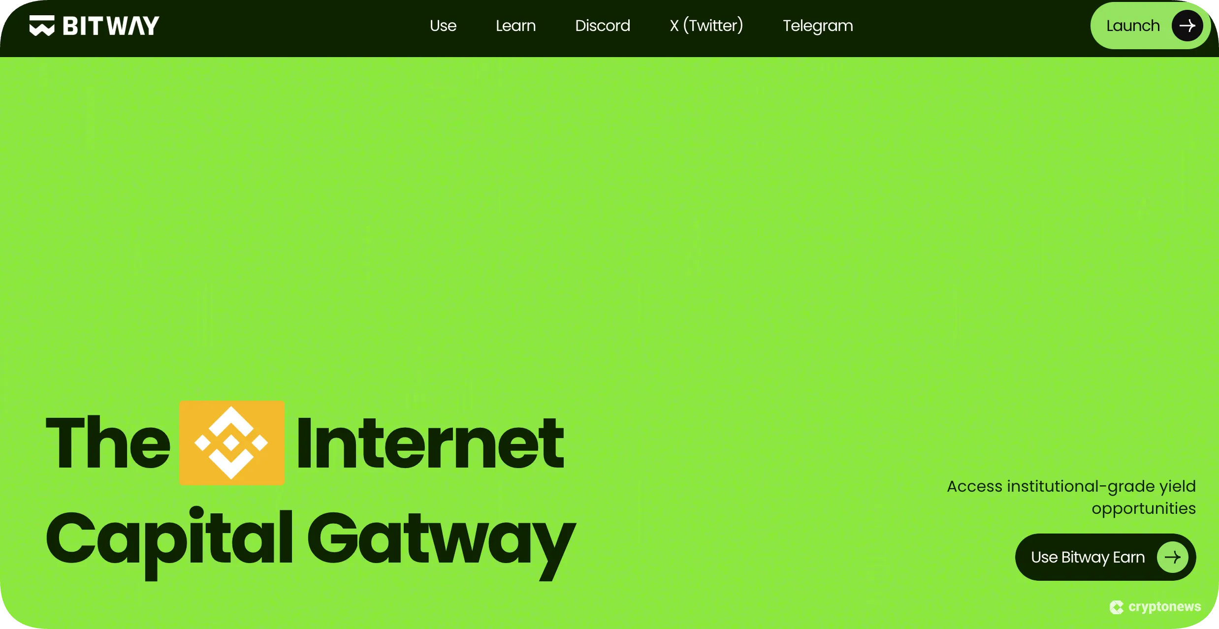 screenshot of Bitway's IEO website