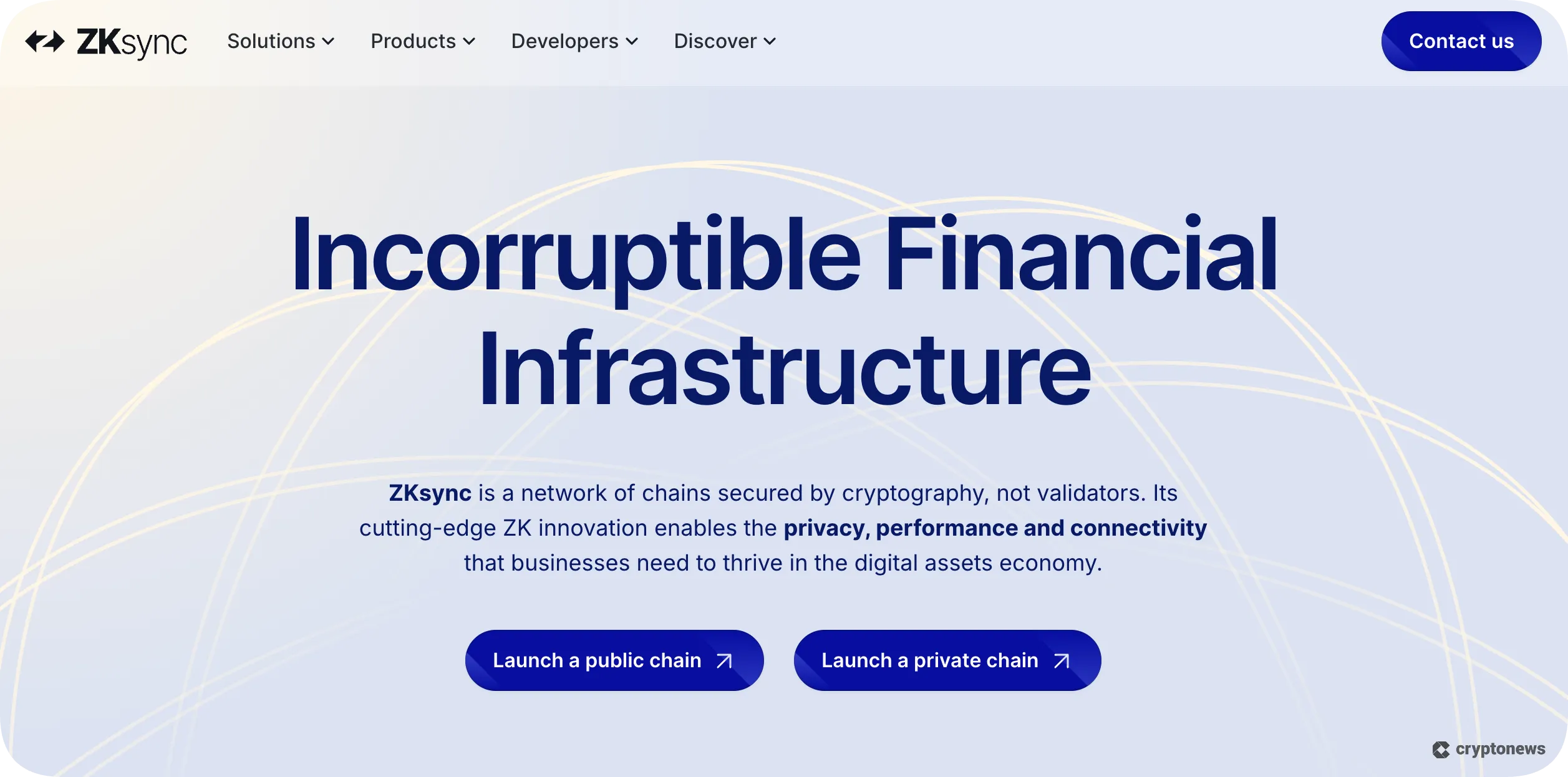 screenshot of zkSync, Ethereum L2 scaling solution