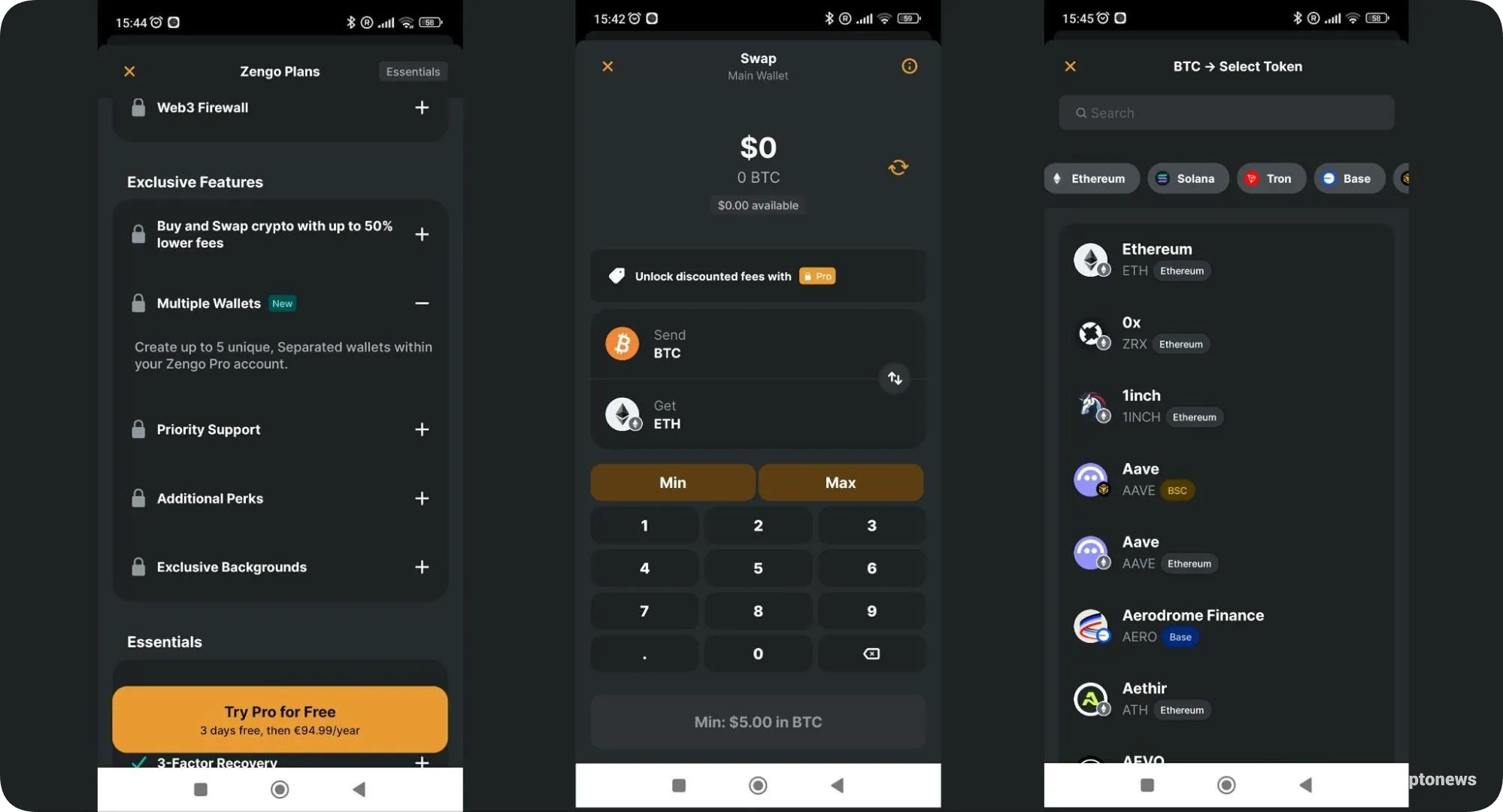 zengo supported coins and security features