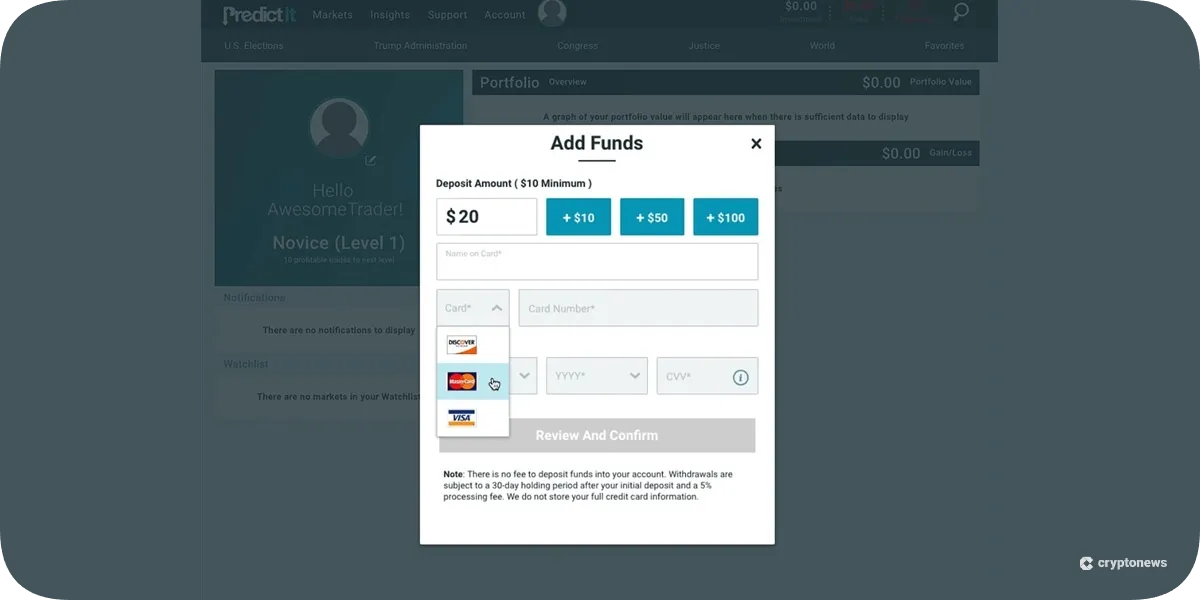 predictit add funds