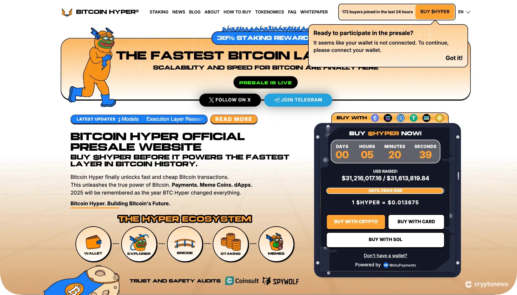 bitcoin hyper presale homepage february 2026