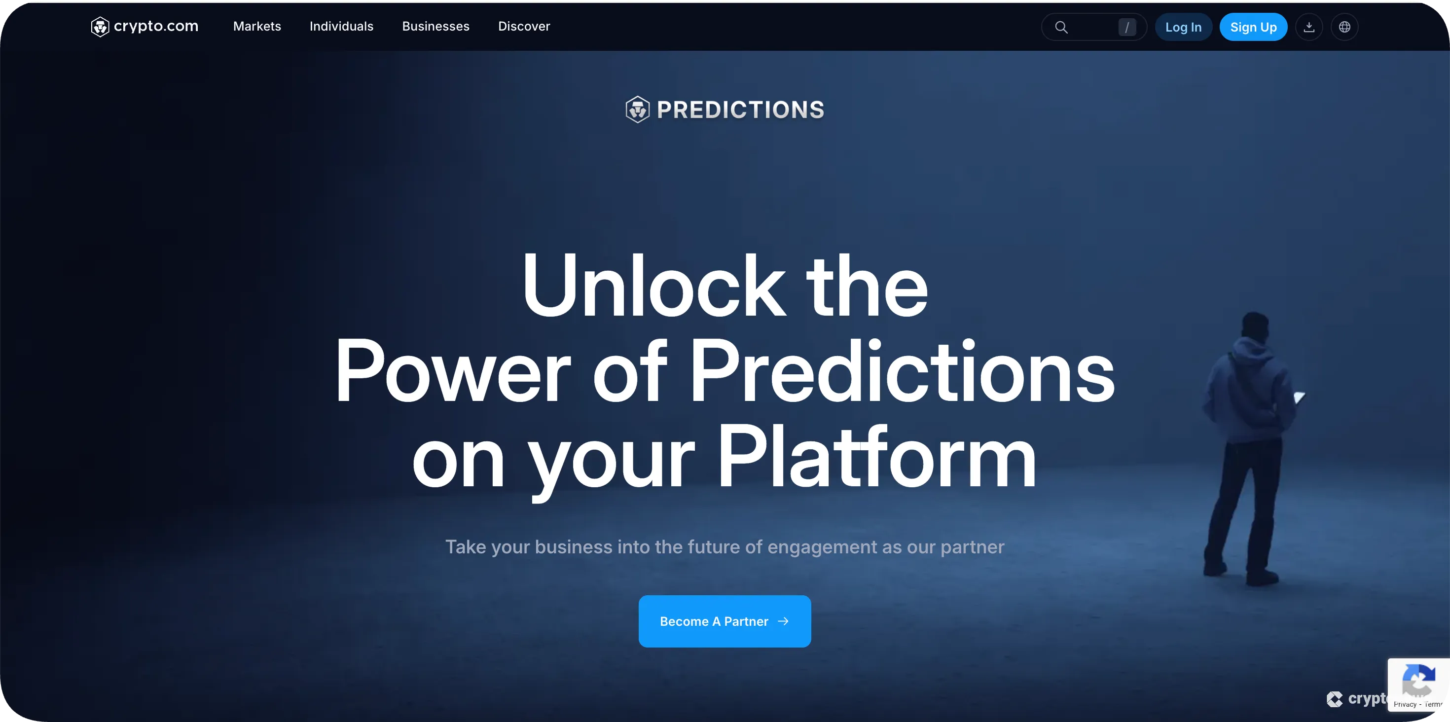 crypto com predictions platform homepage