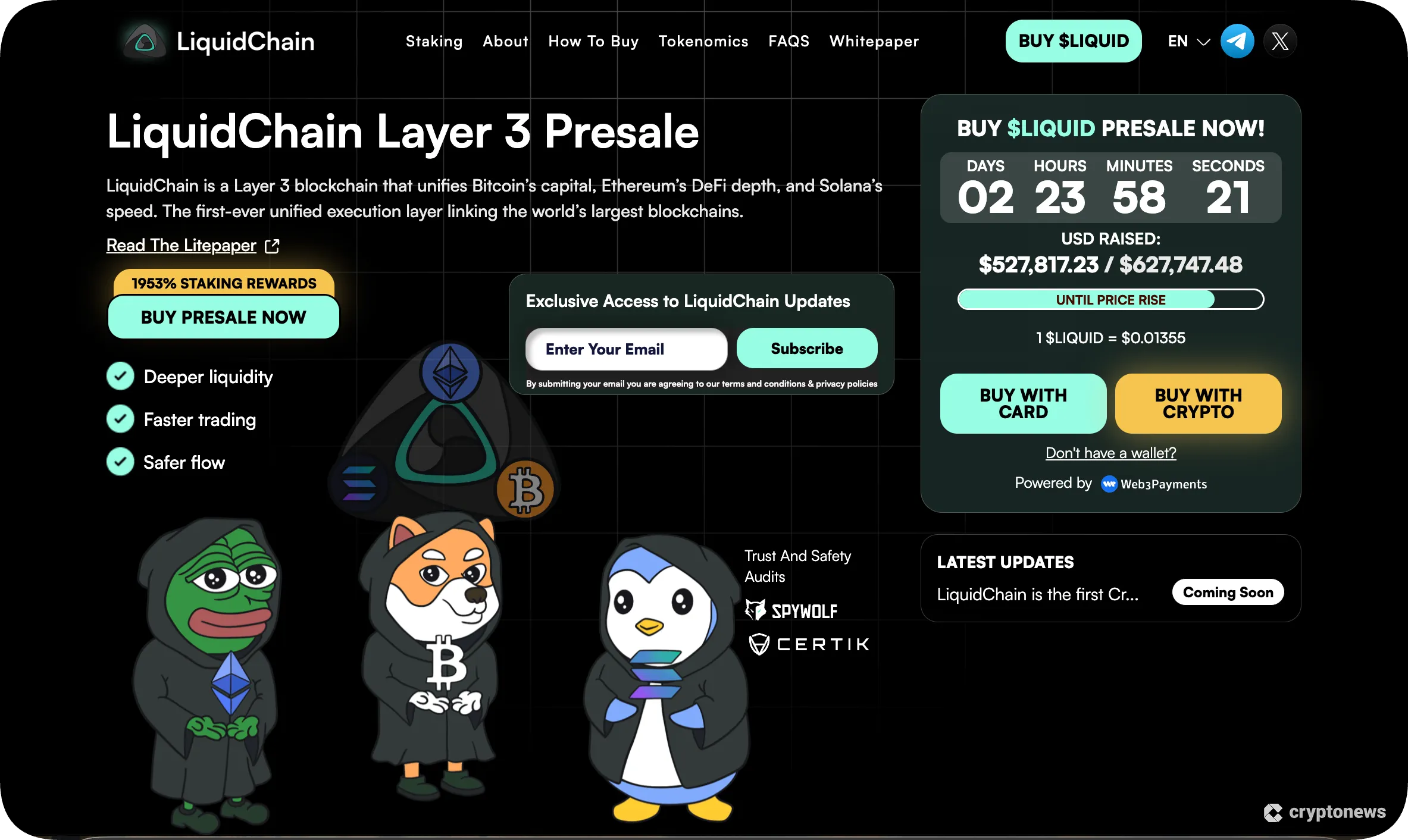liquidchain homepage presale february 2026