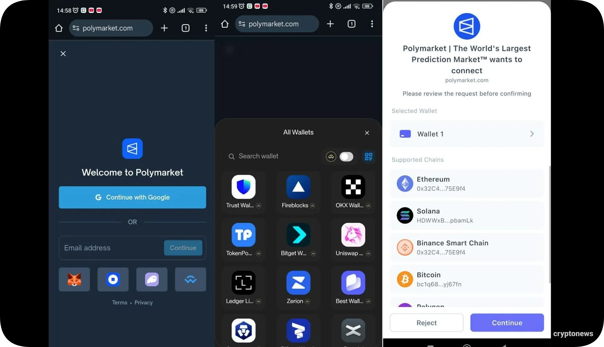 connect best wallet to polymarket