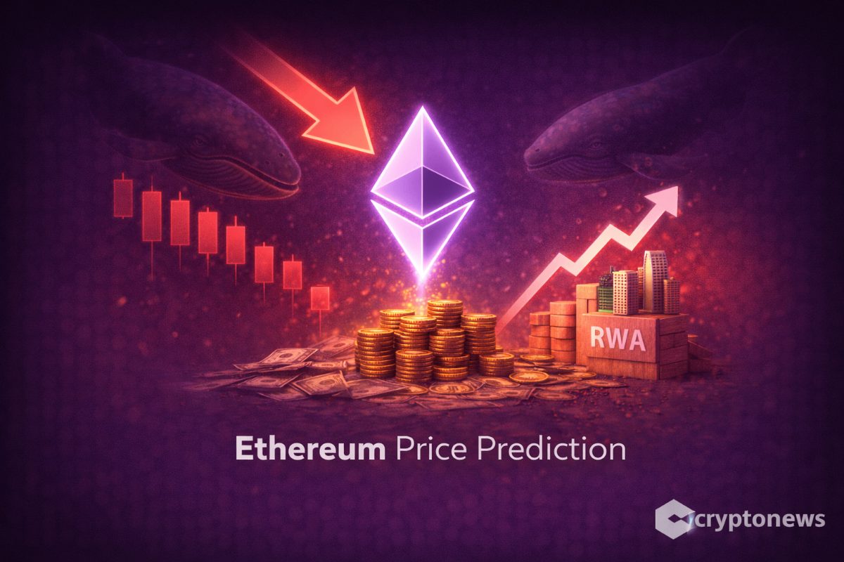 Ethereum nears a record seventh red month as whales trim holdings, but $15B in RWA growth adds tension to Ethereum price prediction.
