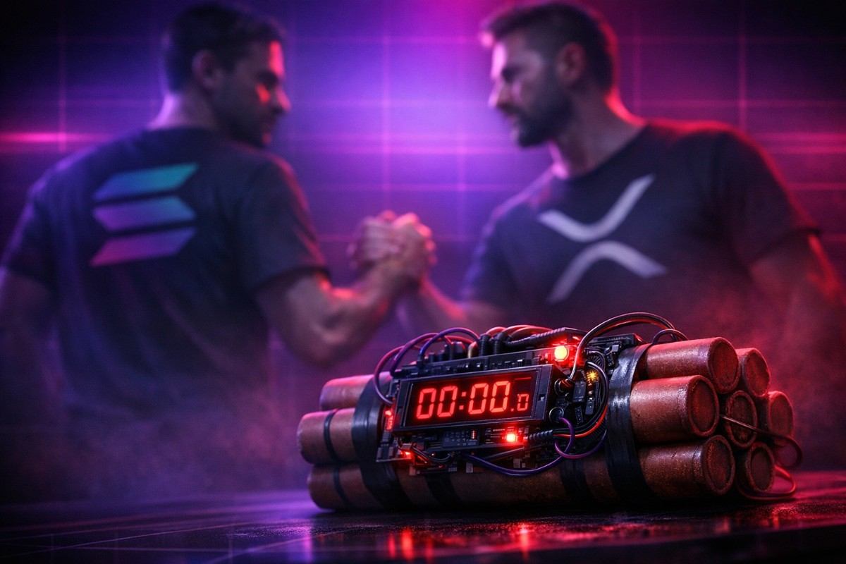 Solana official X posted a single word, "XRP," and the internet lost its mind in muted price that stands in contrast to the prediction.