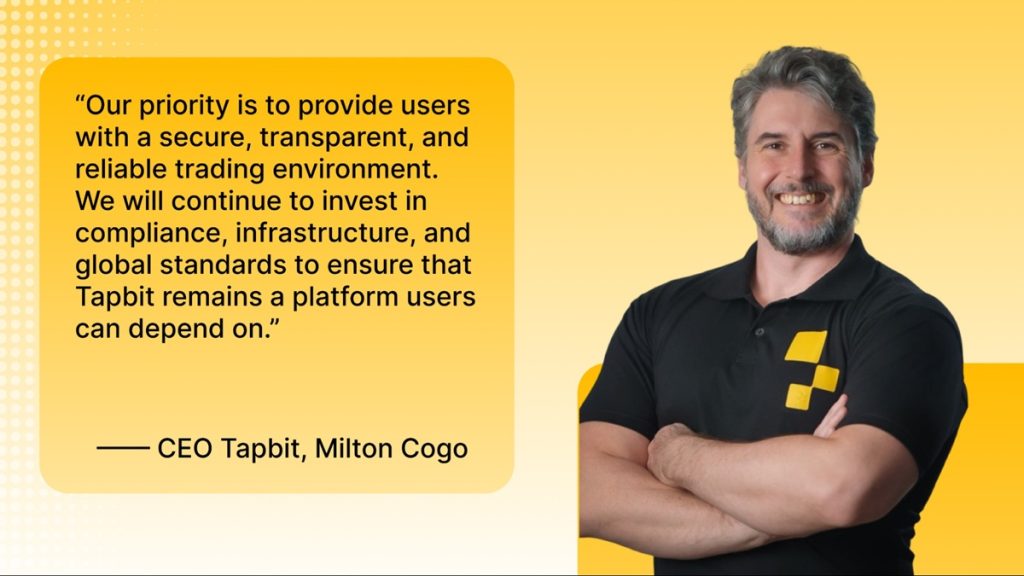 CEO Tapbit, Milton Cogo