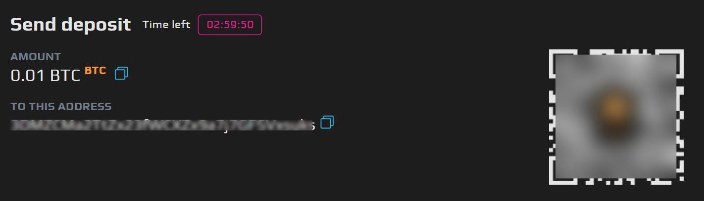SwapZone Send Deposit