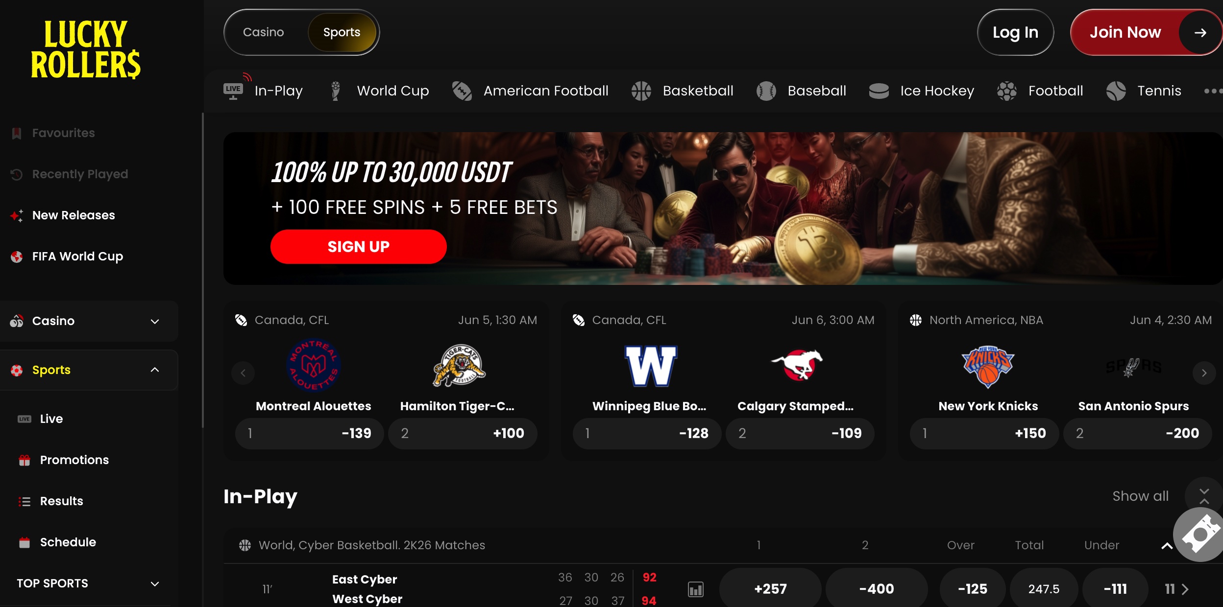 lucky rollers football sports betting