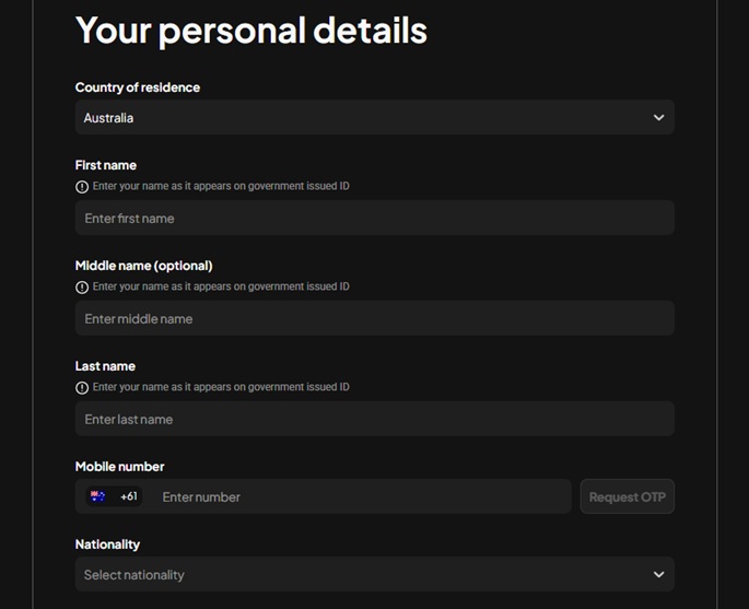 Pepperstone signup