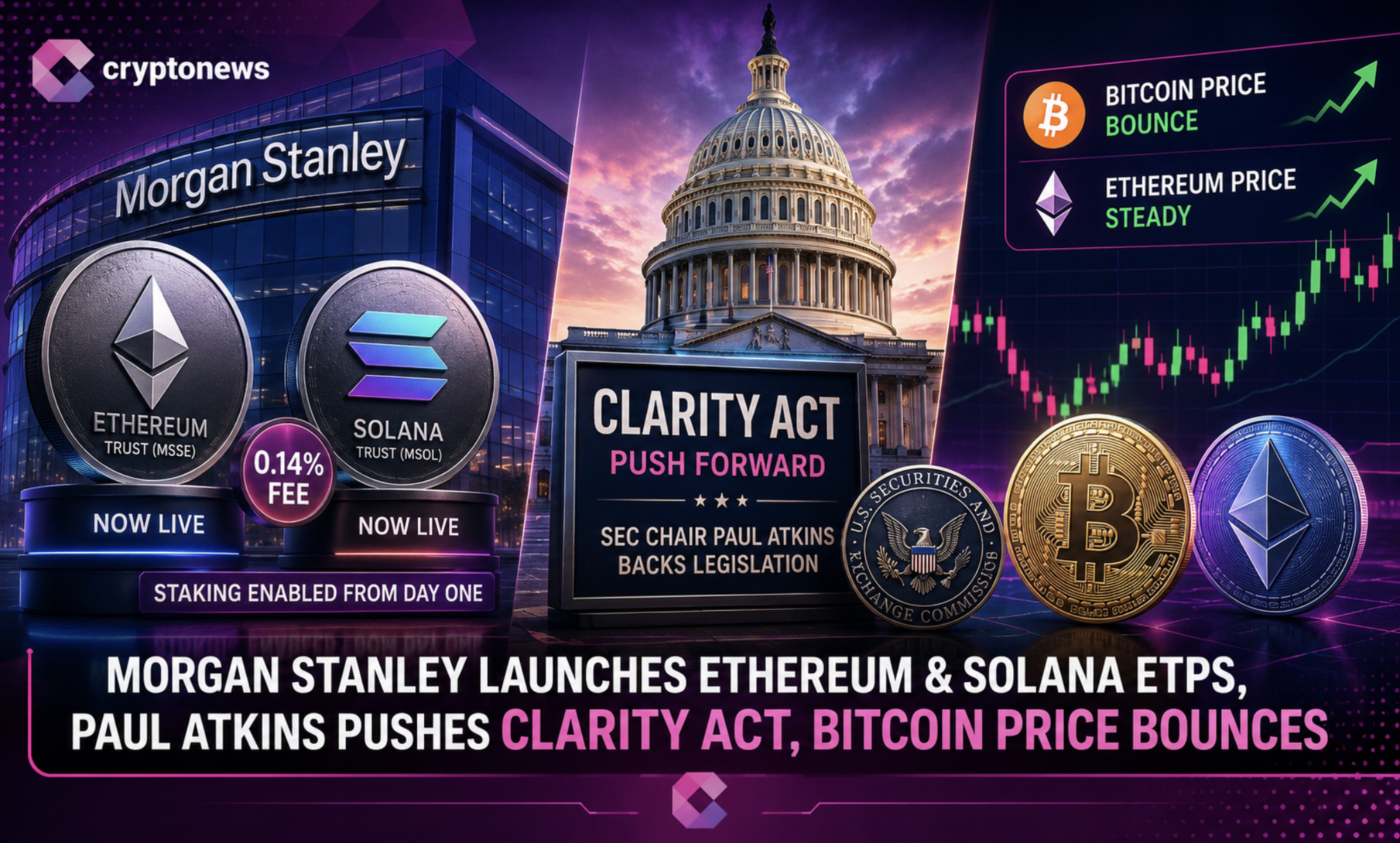 Morgan Stanley Adds Ethereum and Solana ETPs to Crypto Lineup