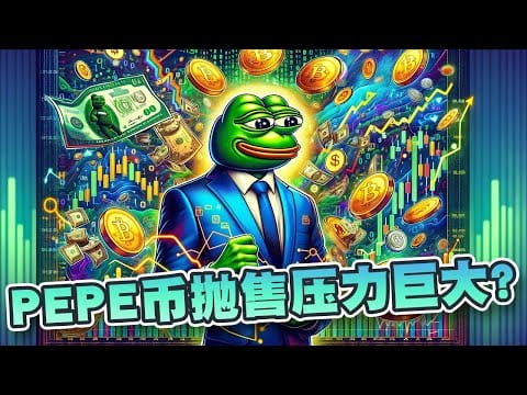 Pepe模因币价格暴跌！面临极大的抛售压力？