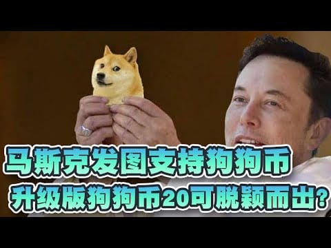 Elon musk发图支持狗狗币  升级版狗狗币20可脱颖而出？