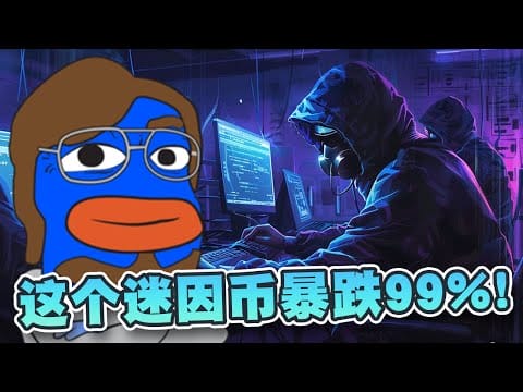 这个迷因币暴跌99%！市值从4100万美元跌至130万美元