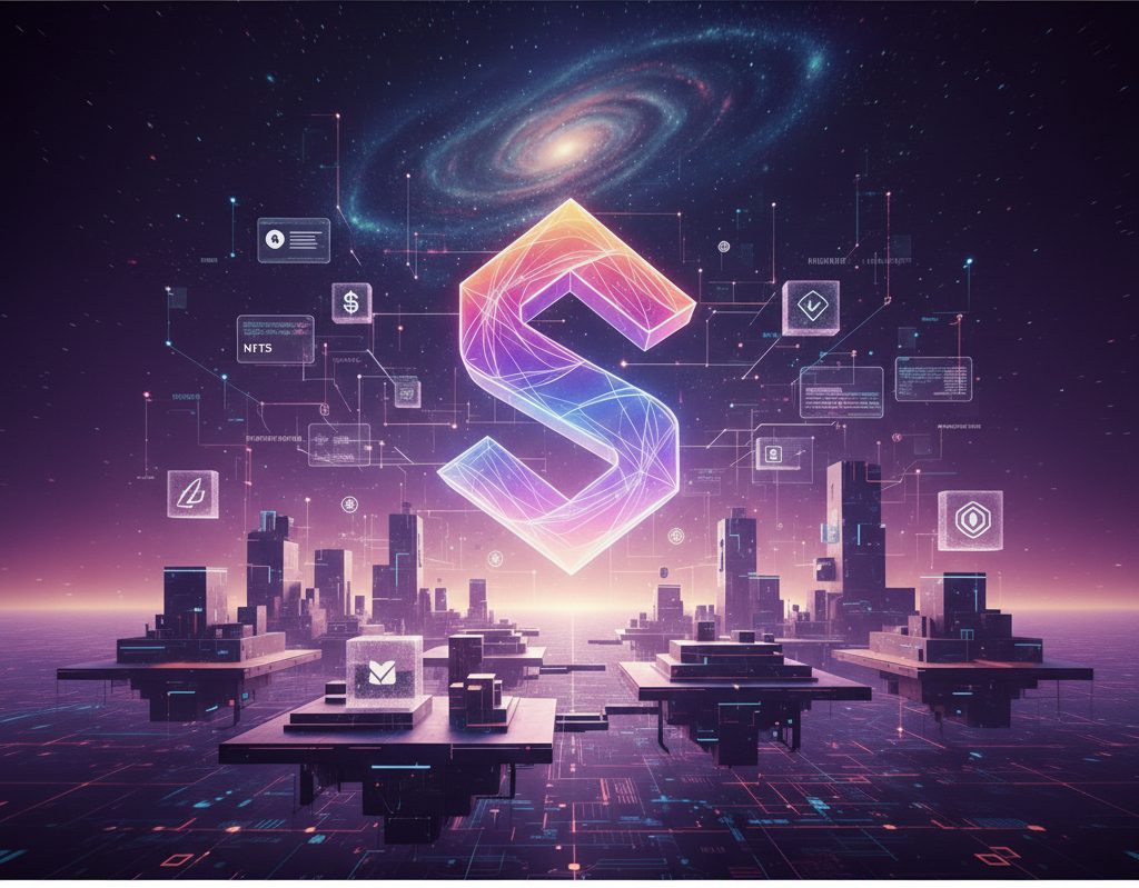 Web3 world with solana icon in it