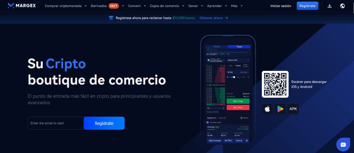 Las mejores app de criptomonedas: Margex