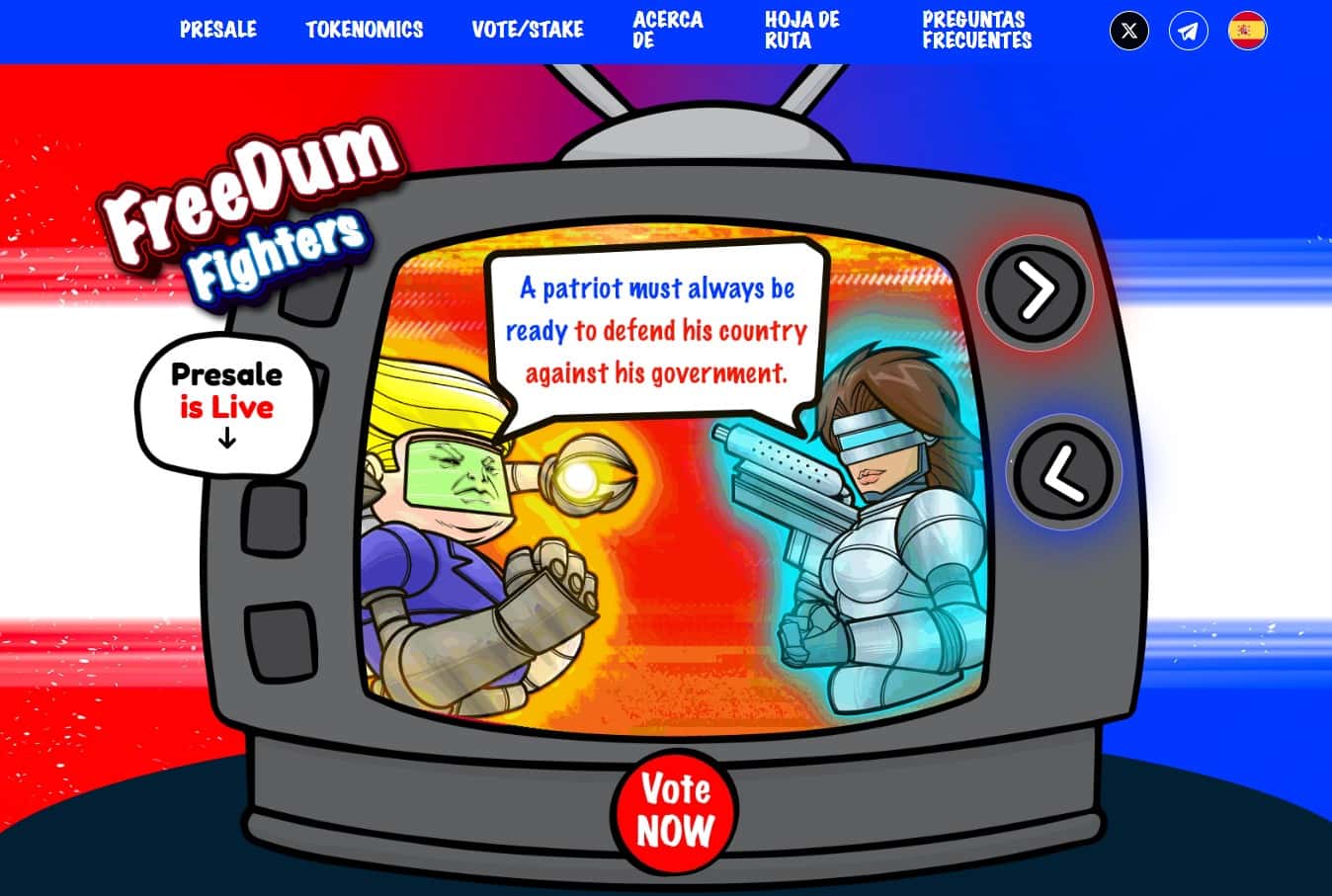 FreeDum Fighters es la nueva PolitiFi crypto que ya ha recaudado más de 100.000 dólares