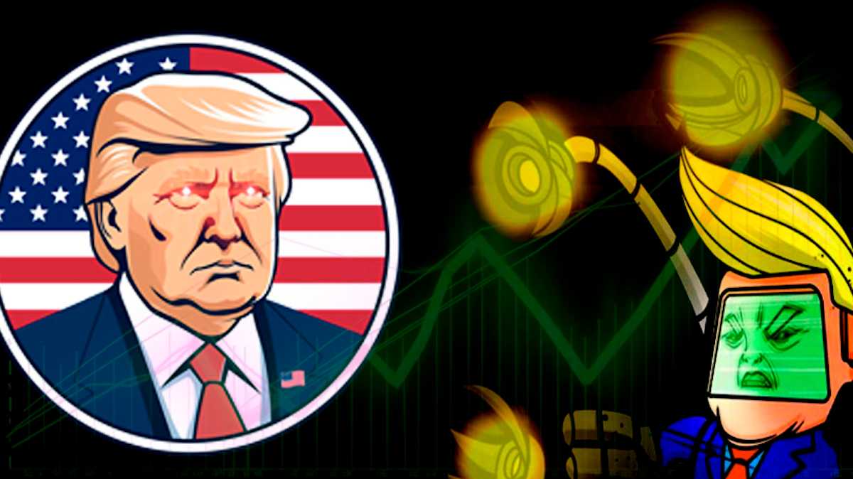 Memecoins PolitiFi se disparan a favor de Trump