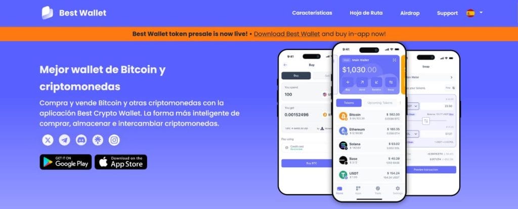 Best Wallet es compatible con más de 60 blockhains