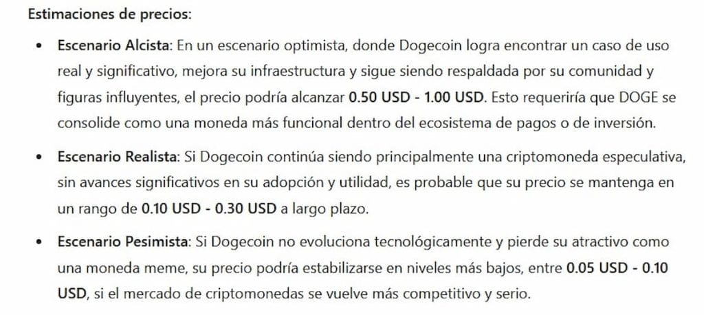 Inteligencia artificial Chat GPT, DOGE largo plazo
