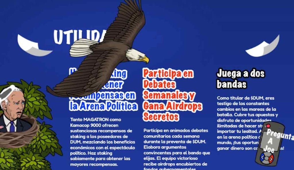 Airdrops secretos de $DUM como atractivo principal