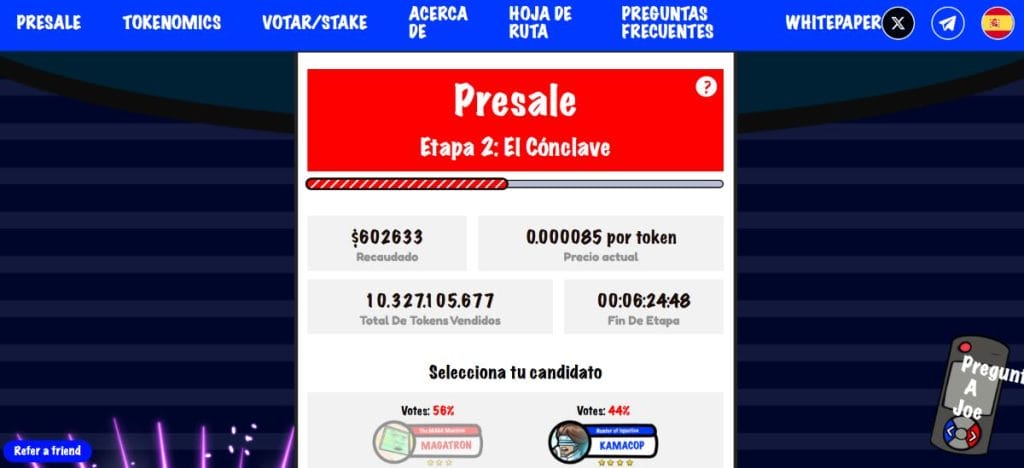 La preventa de $DUM supera los 600.000 dólares