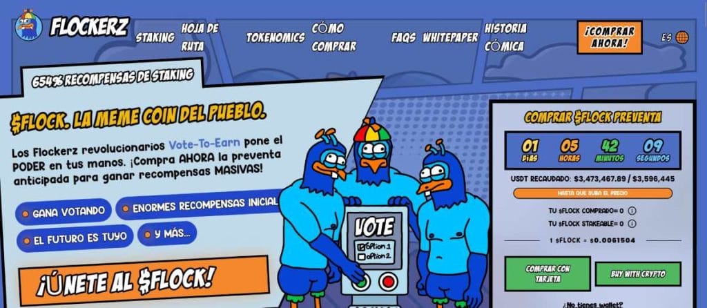 Flockerz supera los 3.4 millones de dólares en preventa
