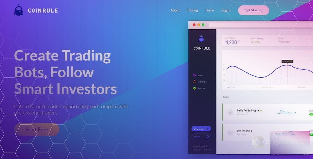 Transacciones con criptomonedas automatizadas desde a través de Coinrule