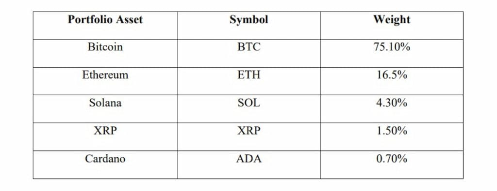 El nuevo ETF de criptomonedas incluye 10 activos, con una gran asignación a Bitcoin