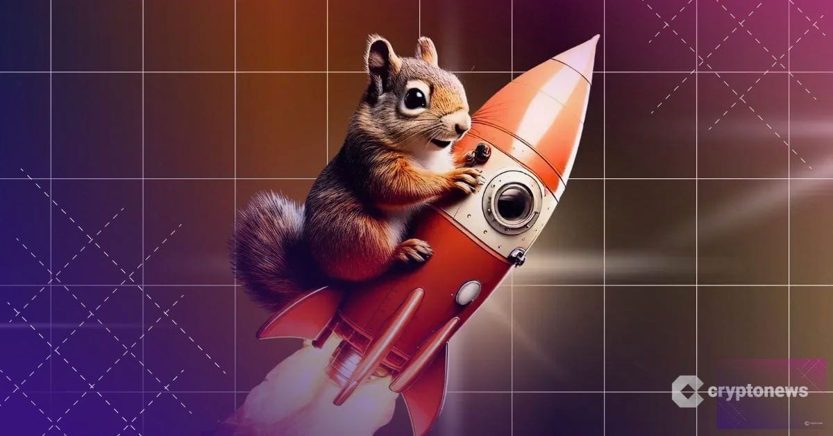 El precio de $PNUT subió un 20% después de aparecer en los listados de Coinbase.