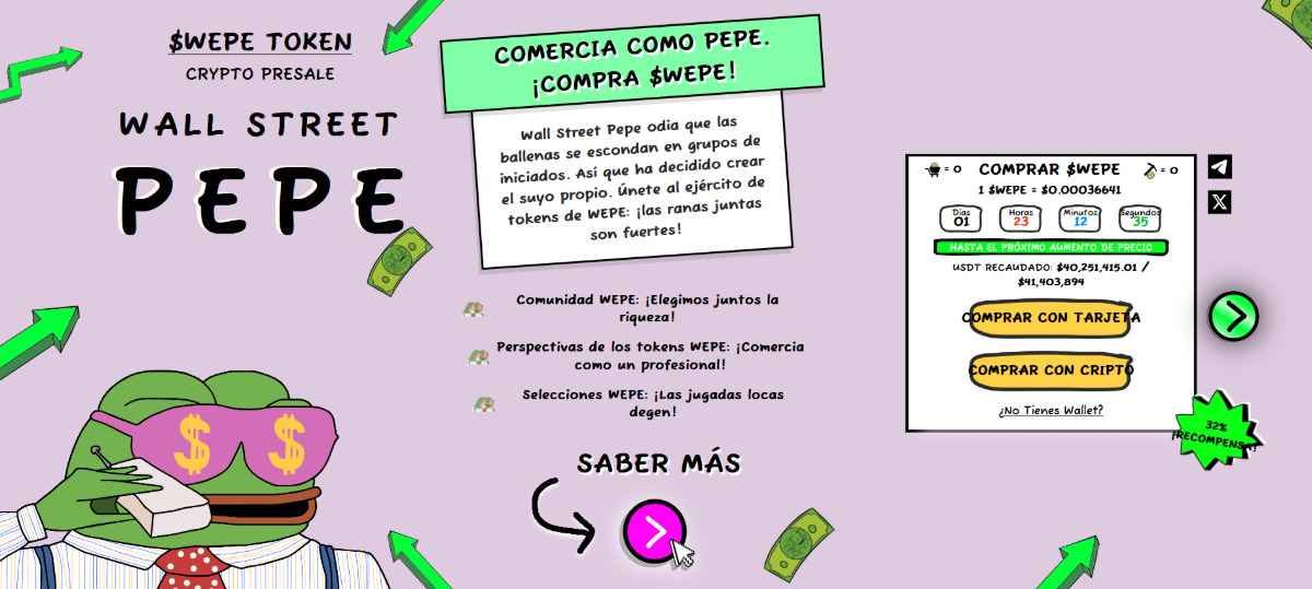 Cómo comprar WEPE - Qué es Wall Street Pepe
