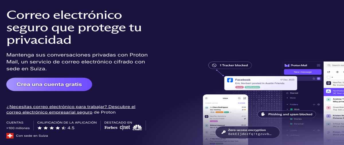 Proton Mail – Servicio de mail asequible con cripto
