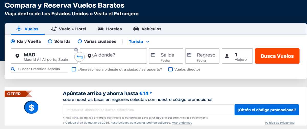 CheapAir – Servicios de viaje pagando con criptomonedas