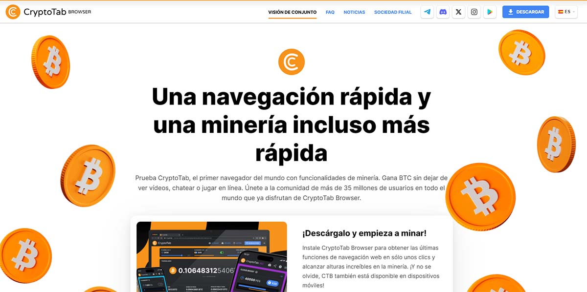 CryptoTab - uno de los mejores servicios de minería en la nube