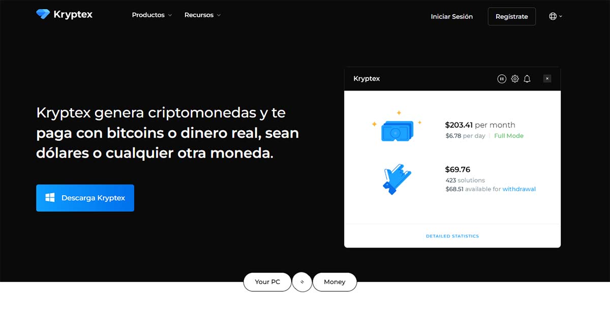 Minar en la nube de kyptex, la mejor para principiantes