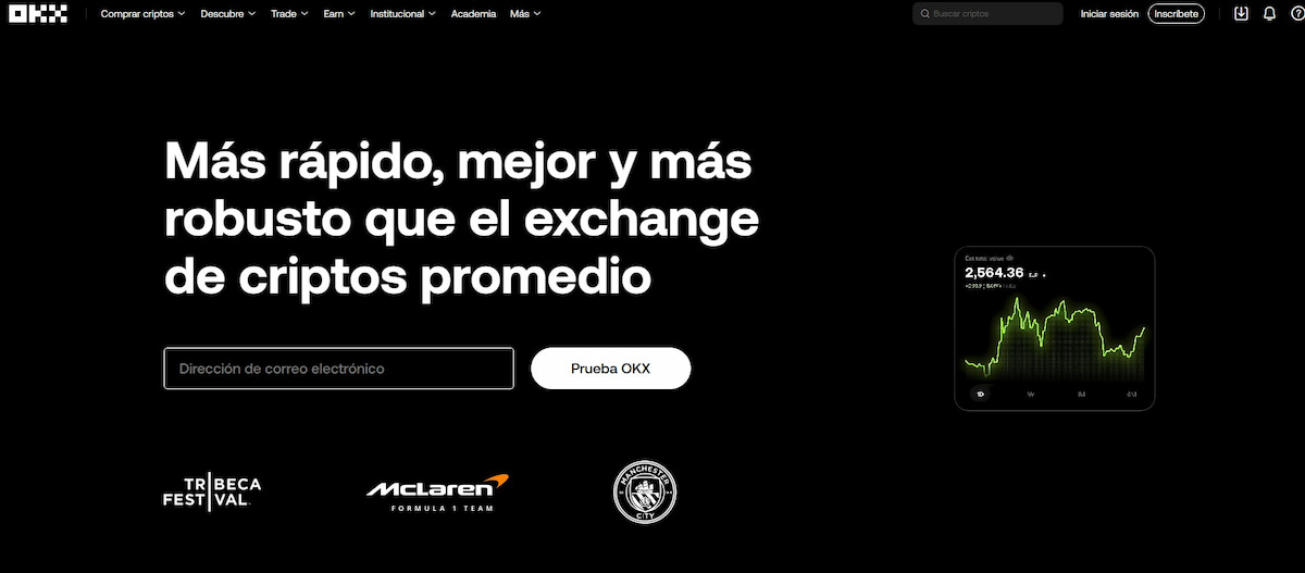 OKX es el mejor exchange de criptomonedas promedio