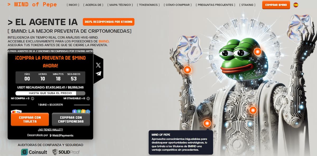 Mind of Pepe es una de las criptomonedas con mayor potencial