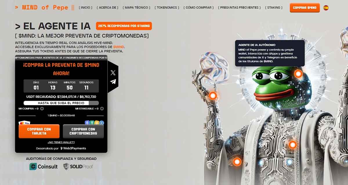 ganar criptomonedas gratis con Mind of Pepe