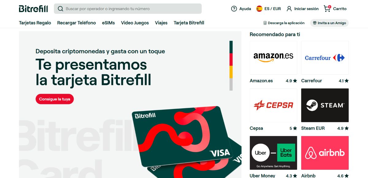 pagar con eth en bitrefill