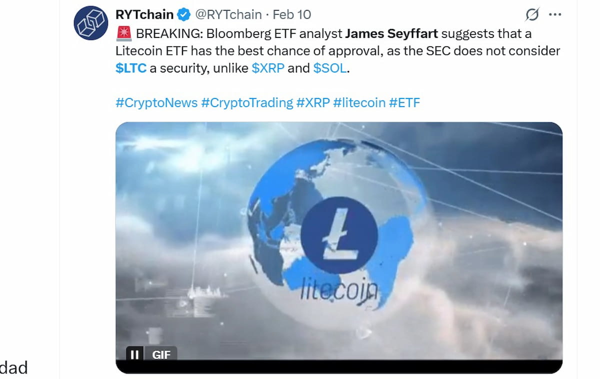 Litecoin precio y predicción. James Seyffart opina que un ETF de Litecoin tiene grandes posibilidades de ser aprobado
