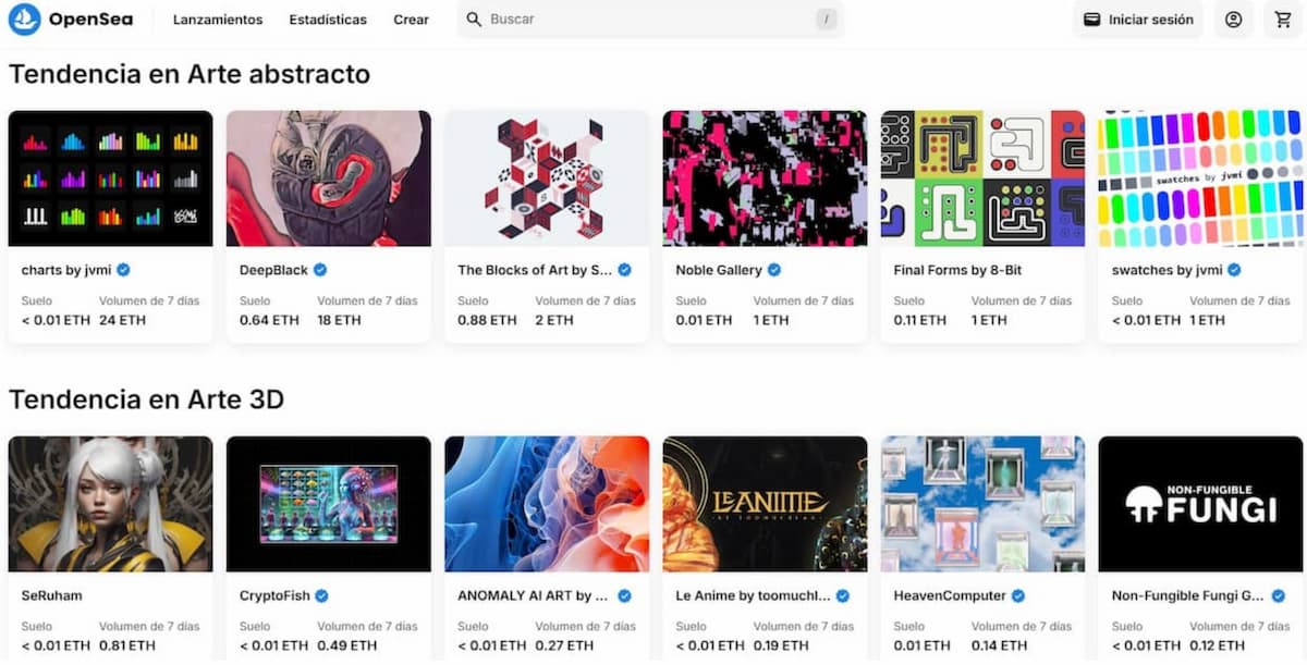 Para decidir comprar NFT puedes acceder a OpeSea, y revisar los que más te interesen