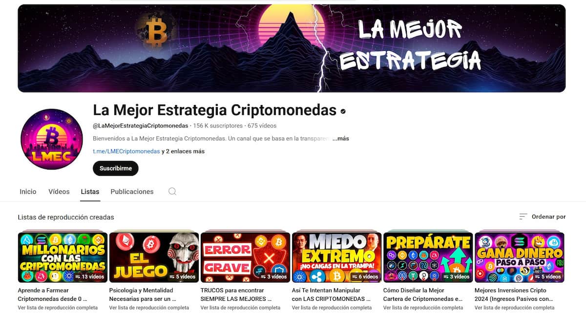 Canal de youtube criptomonedas con las mejores estrategias crypto