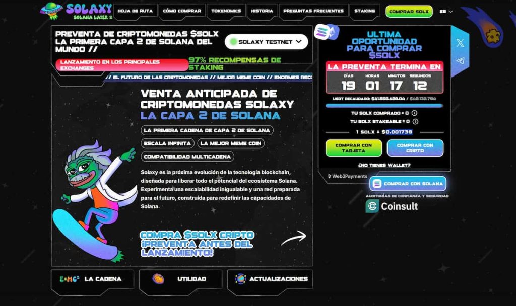 Solaxy es una de las mejores memecoins del momento