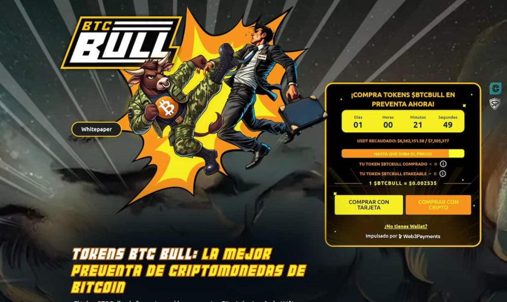 BTCBULL se aprovecha del potencial de subidas de precio de Bitcoin