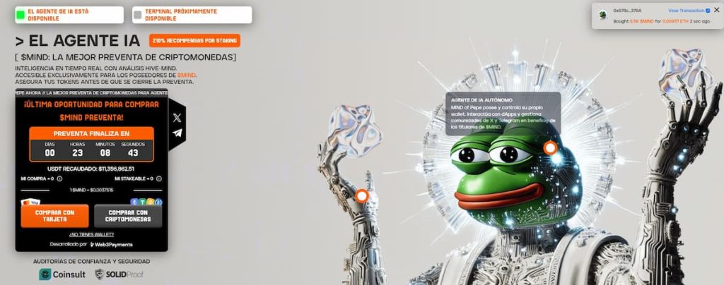 El agente de IA MIND, está a punto de finalizar su fase de preventa