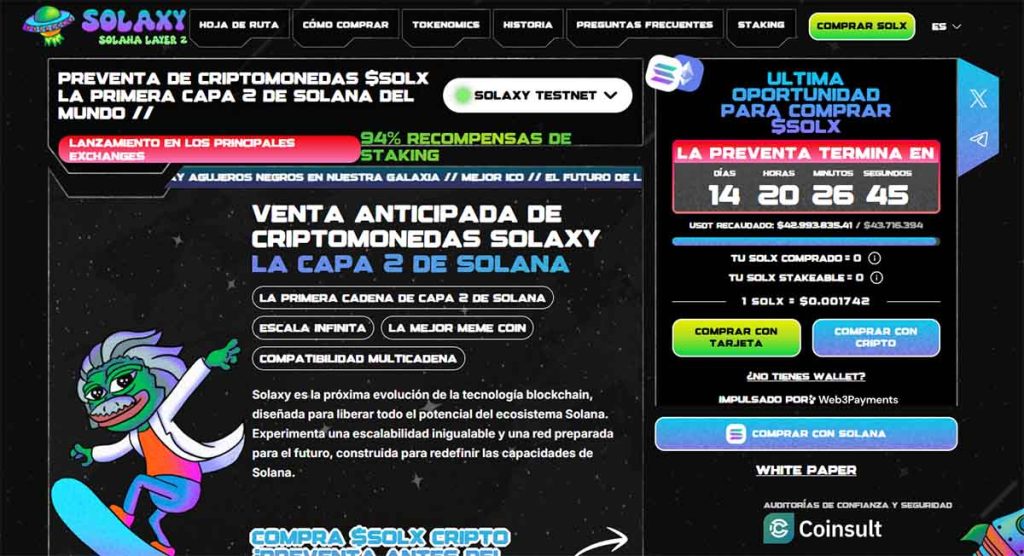 Solaxy (SOLX)- mejores altcoins para invertir en junio