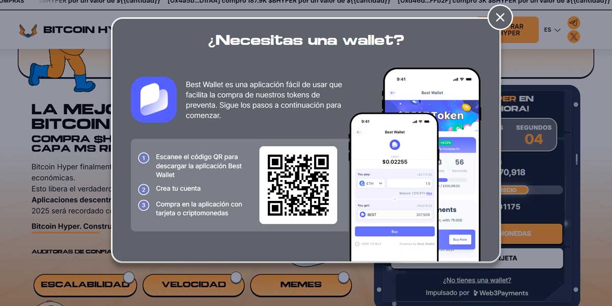 Best Wallet como opción para comprar HYPER