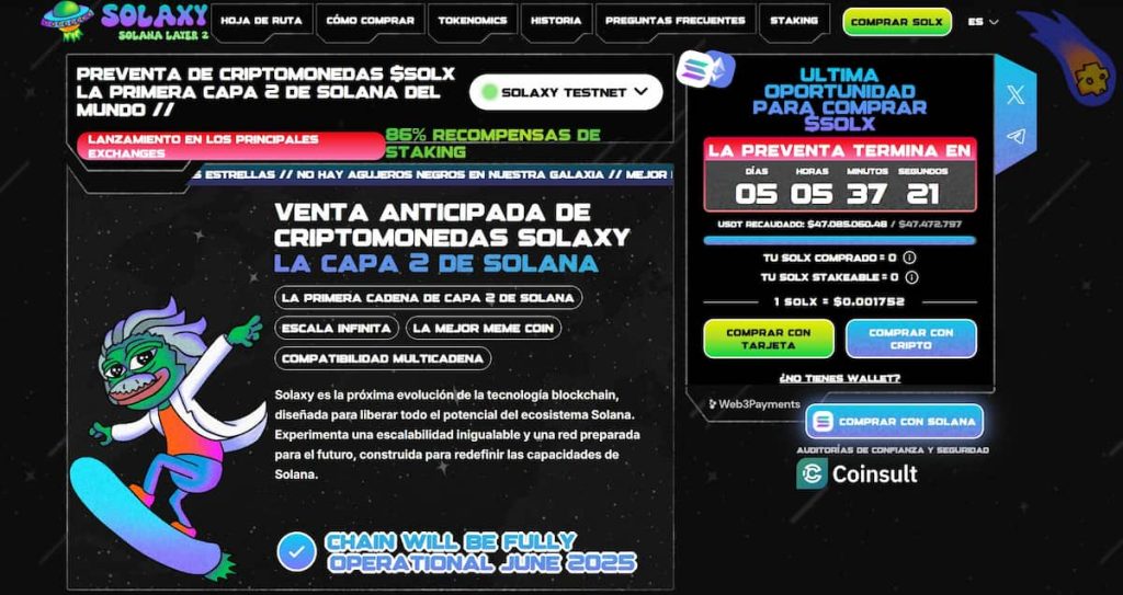 SOLX puede ser una de las próximas criptomonedas x100 según la IA
