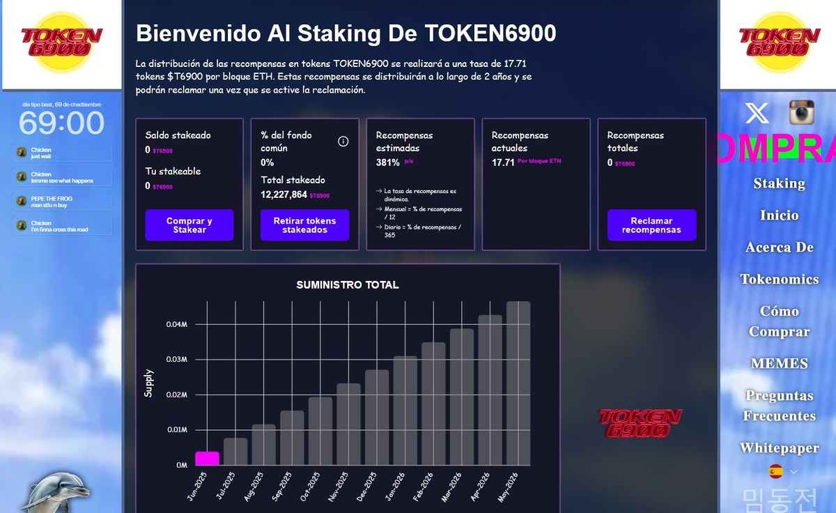 Los tokens T6900 pueden ser stakeados una vez realicemos nuestra compra