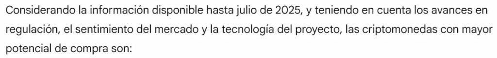Gemini elementos que tiene en cuenta para su elección